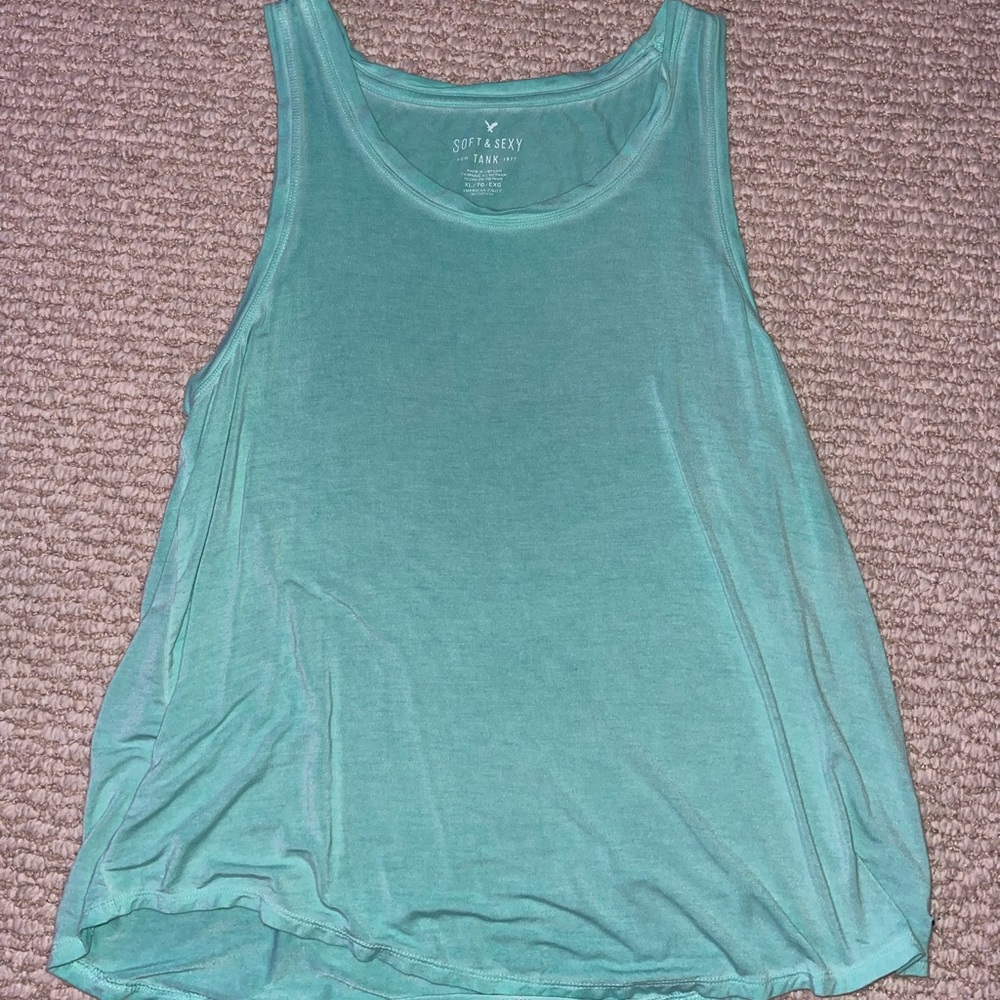 Soft and Sexy teal XL tank top